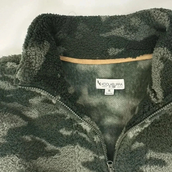 Koolaburra‎ by UGG Camo Cozy Sherpa 1/4 Zip Fuzzy Fleece Pullover XL - Picture 4 of 13